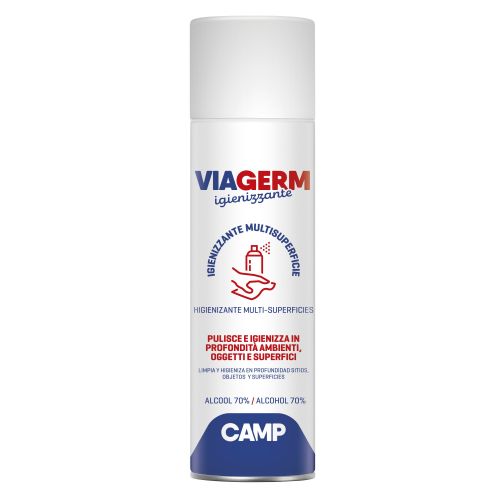 Detergente higienizante multisuperficies en spray con 70% de alcohol Viagerm